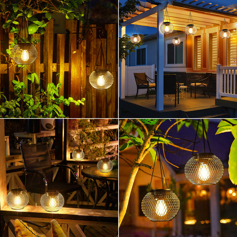 Elegant Solar Lantern | Outdoor Solar Lantern with Automatic Dusk Sensor | Weather-Resistant Design for Cozy Ambiance 1