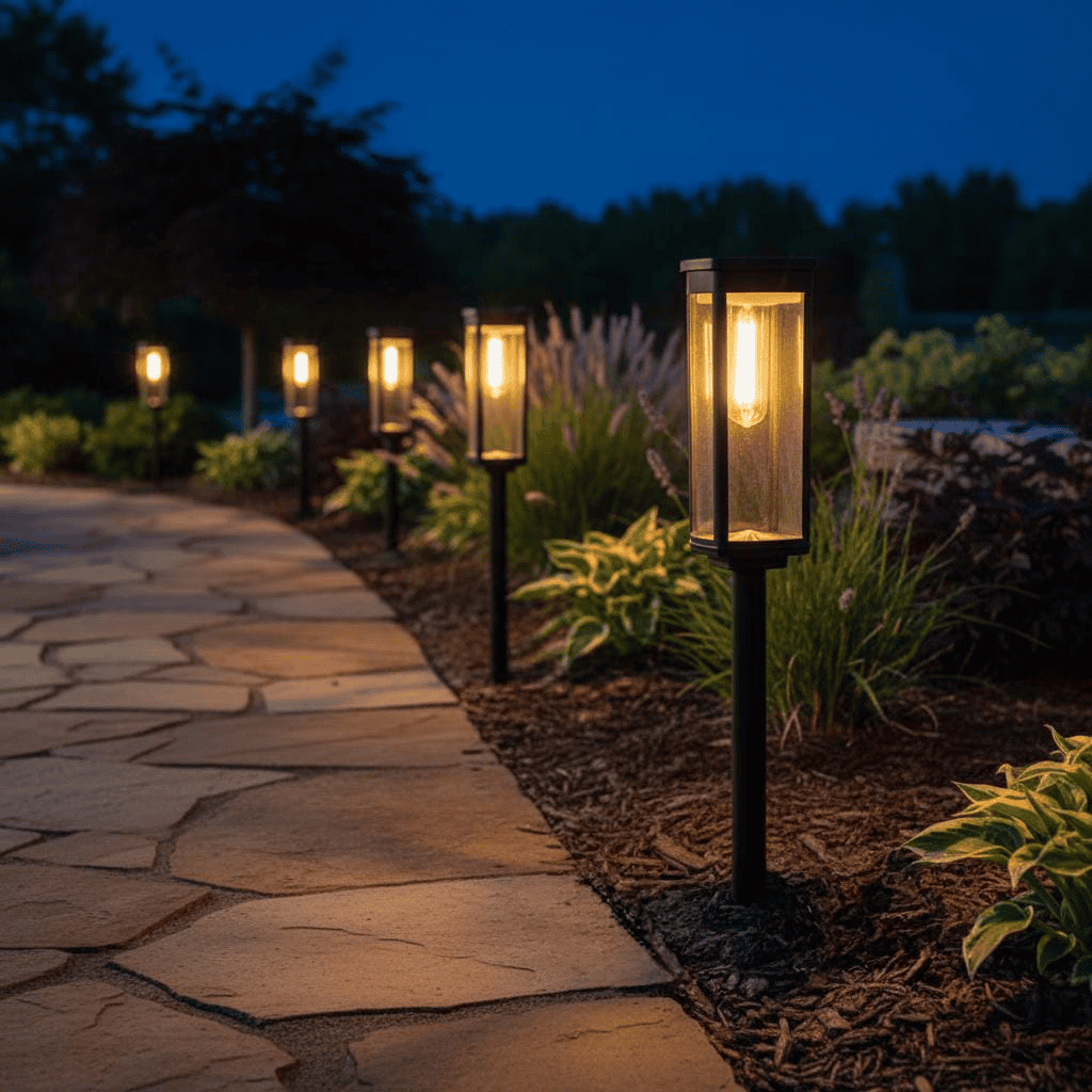 Elegant Solar Pathway Lights | Tungsten-Style Glow with Auto On/Off for Outdoor Ambience 1