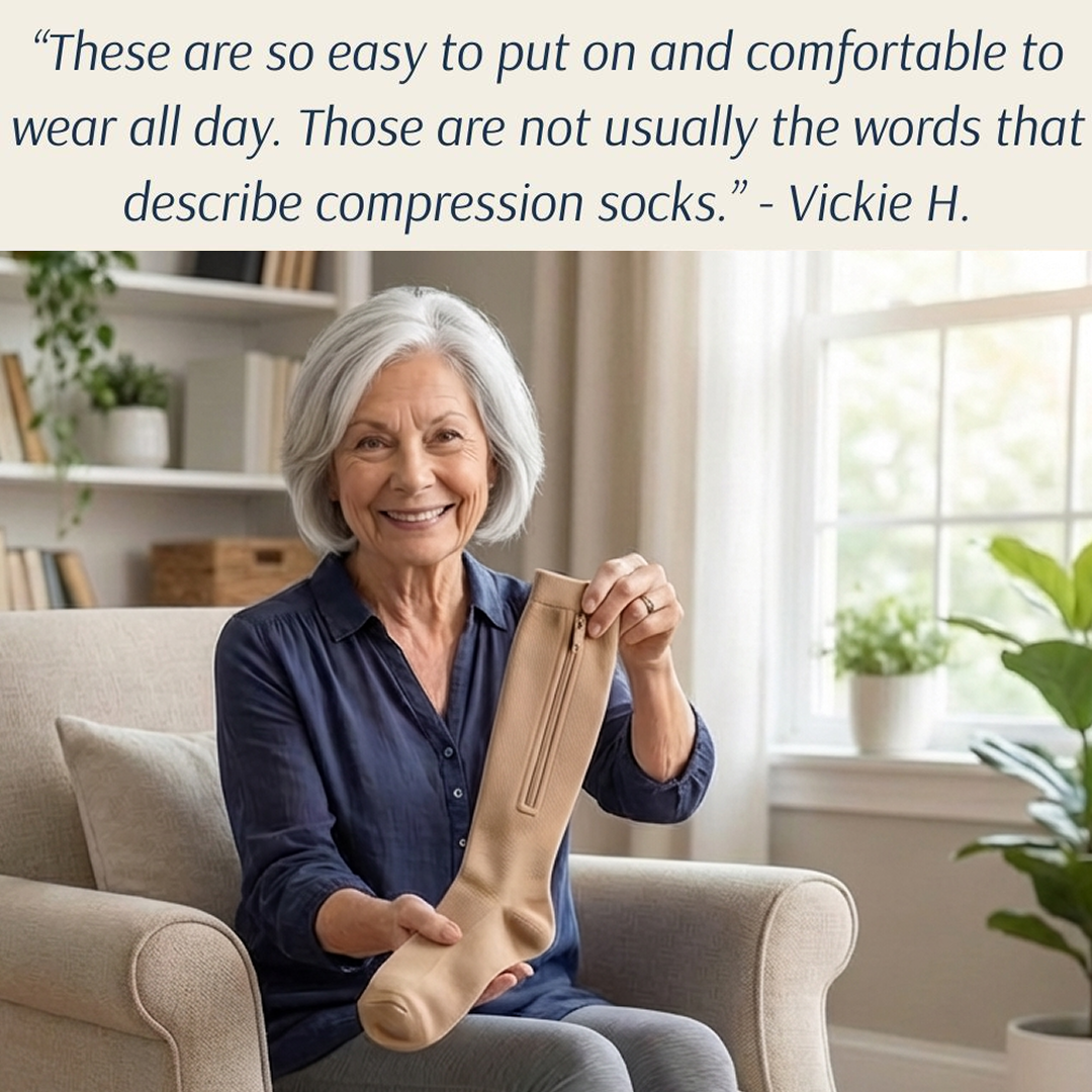 Easy-On Zipper Compression Socks – Reclaim Your Mobility & Independence