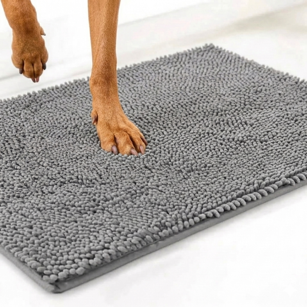 AlmoLiving | Anti-Mud Dog Door Mat with Ultra-Absorbent Microfiber | Low Profile Design for Clean Floors 1