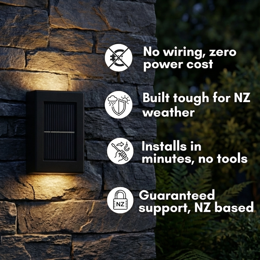 Solar Garden Lights | Outdoor LED Lighting with Dusk Sensor & Weatherproof Design | Energy-Efficient Ambiance