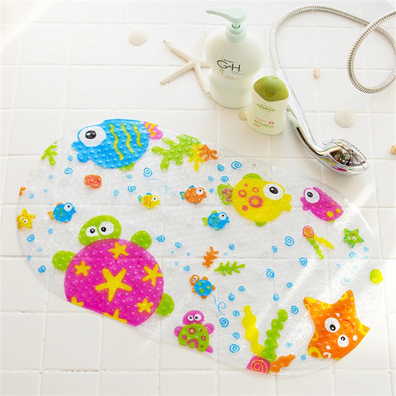 Ocean Adventure | Non-Slip Bath Mat with Colorful Cartoon Design | Safe & Fun for Kids 1