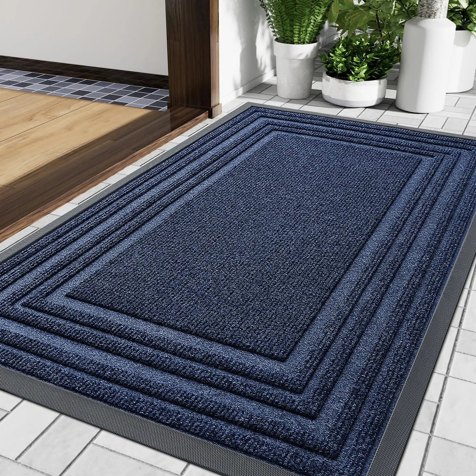 Heavy Rubber Door Mat | Non-Slip Outdoor Welcome Mat for Clean Entrances 3