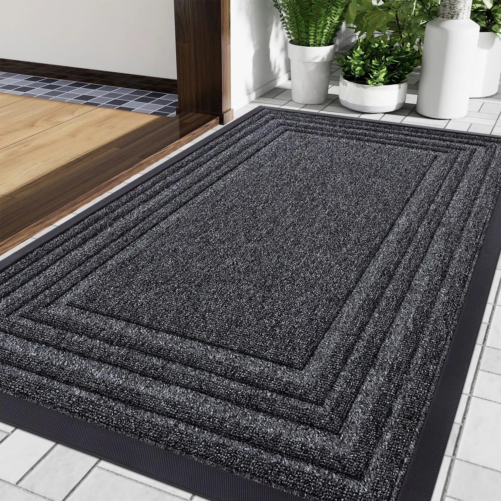 Heavy Rubber Door Mat | Non-Slip Outdoor Welcome Mat for Clean Entrances 8