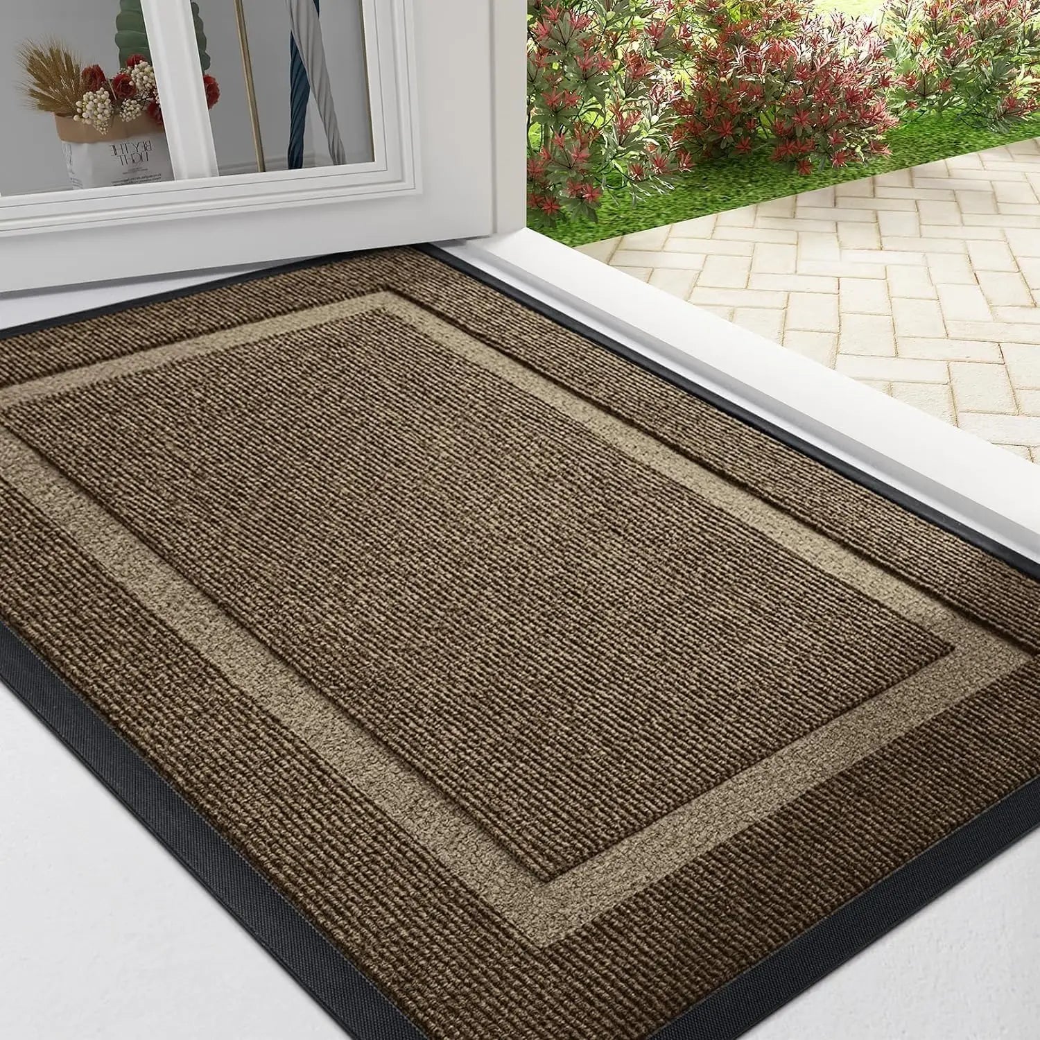 Heavy Rubber Door Mat | Non-Slip Outdoor Welcome Mat for Clean Entrances 9