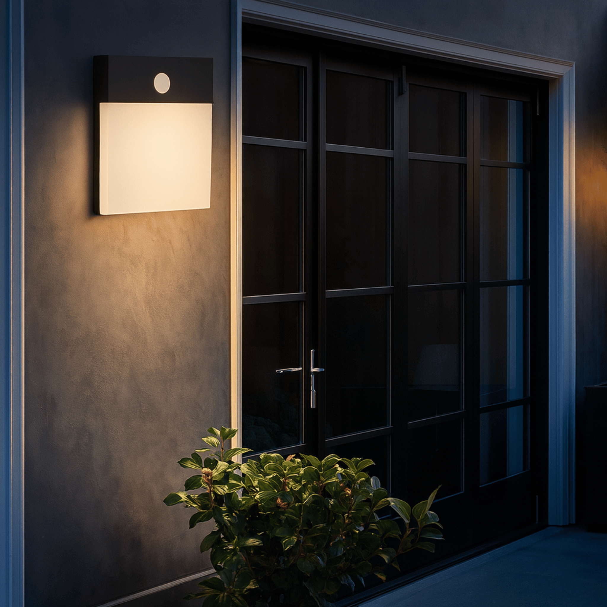 Outdoor Lighting | LED Exterior Wall Lamp with Motion Detection | Flat Panel Design for Enhanced Visibility 2