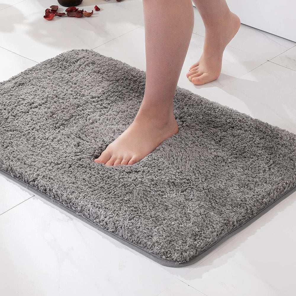 Plush Bath Rug | Ultra-Soft Microfiber with Non-Slip Backing for Safety 2
