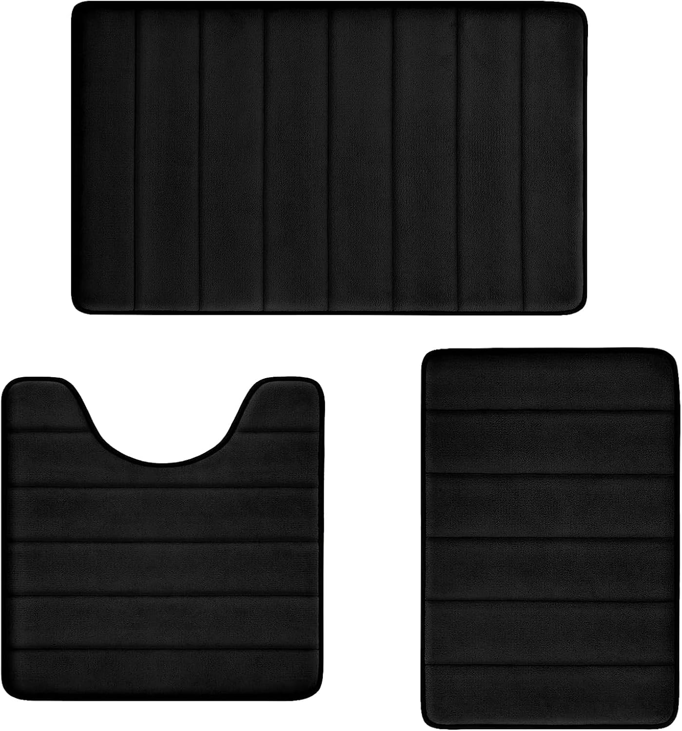 Luxury Memory Foam Bath Rug Set with Non-Slip Backing | Ultra-Soft Mats for Comfort and Safety 1