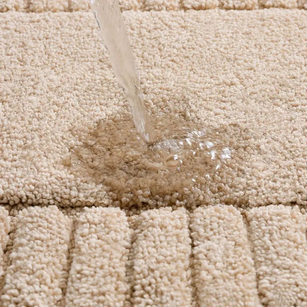 Modern Stripe | Non-Slip Bath Mat with Soft Flocked Surface | Cozy Comfort for Any Bathroom 2