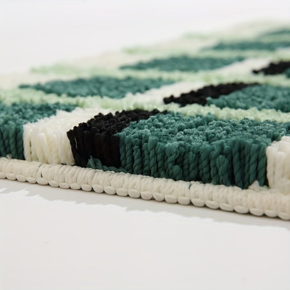 Modern Geometric Bath Mat | Plush Non-Slip Bathroom Rug for Comfort 2