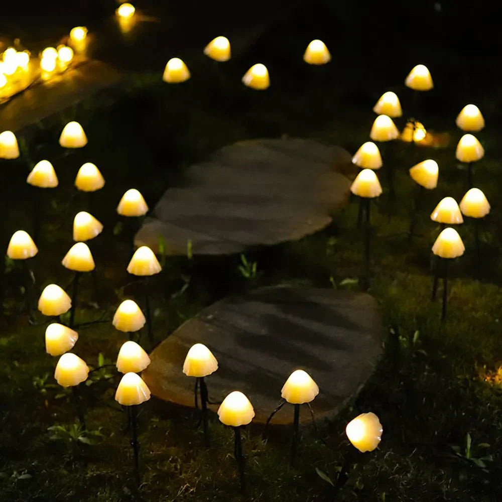 Garden Glow | Mushroom Shaped Solar LED Path Lights with Automatic Activation | Eco-Friendly Lighting for Outdoor Spaces 2