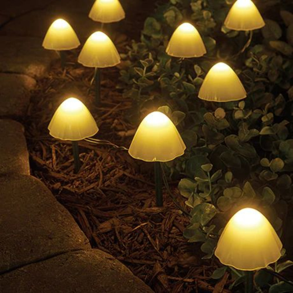 Garden Glow | Mushroom Shaped Solar LED Path Lights with Automatic Activation | Eco-Friendly Lighting for Outdoor Spaces 3