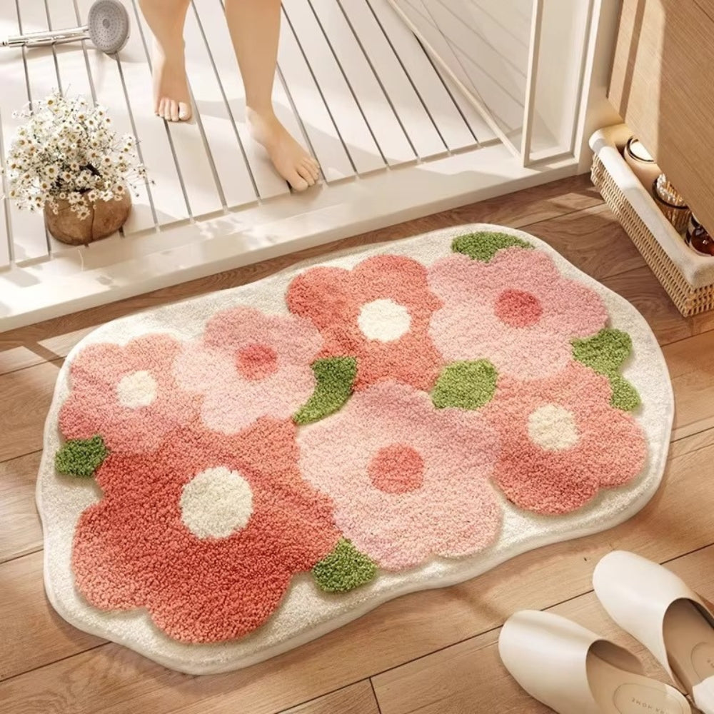 Nature Inspired | Non-Slip Bath Mat with Quick-Drying Microfiber Blend | Soft Comfort for Safe Steps 4