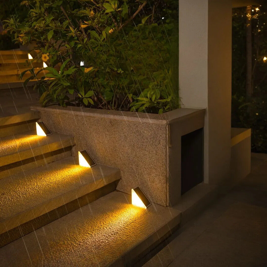 Outdoor Solar LED Step Lights | Triangular Design with Automatic Light Control | Ideal for Pathways and Stairs 5