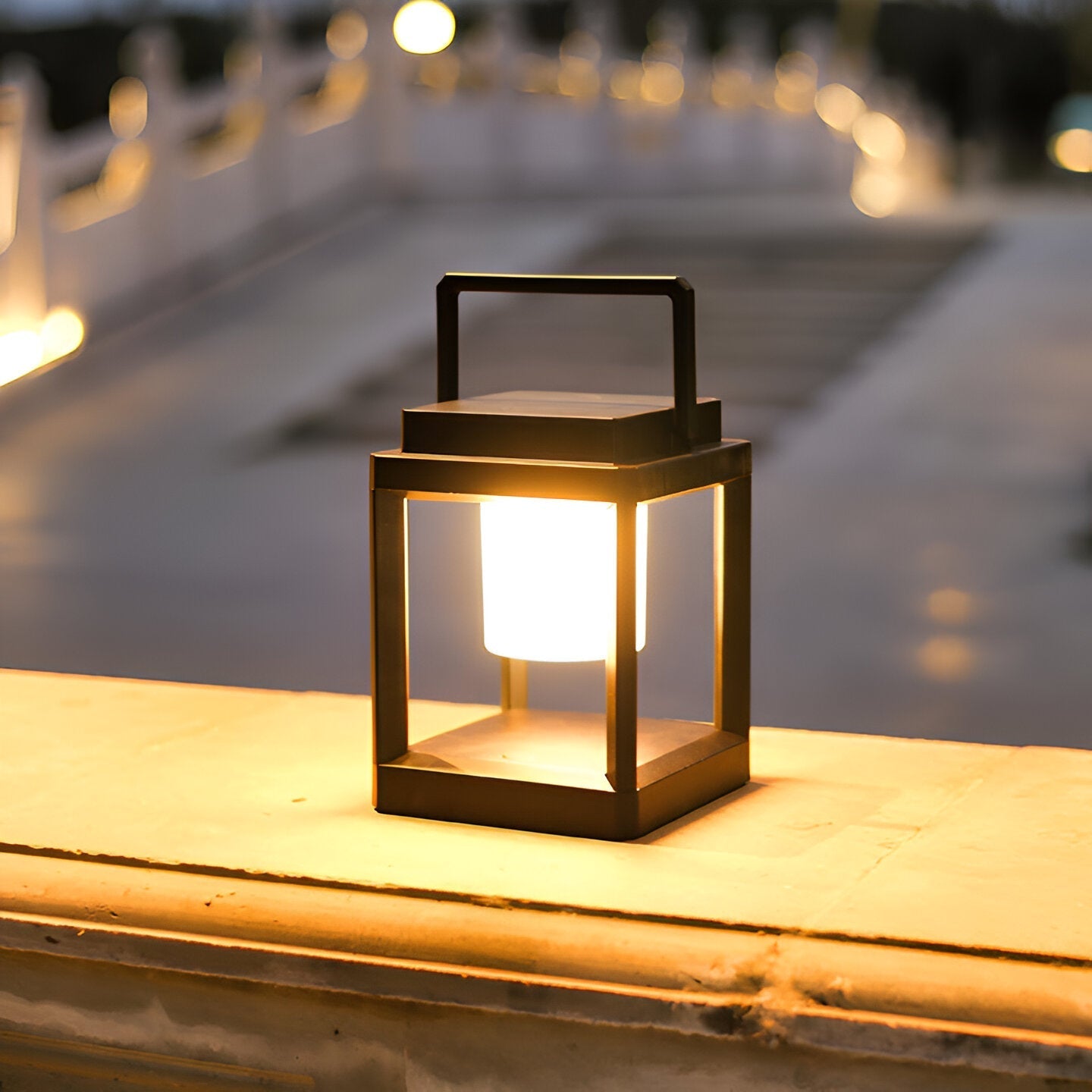 Portable Solar Lantern | Solar Powered Camping Light with USB Charging | Weather-Resistant Outdoor Lantern for Versatile Lighting 4