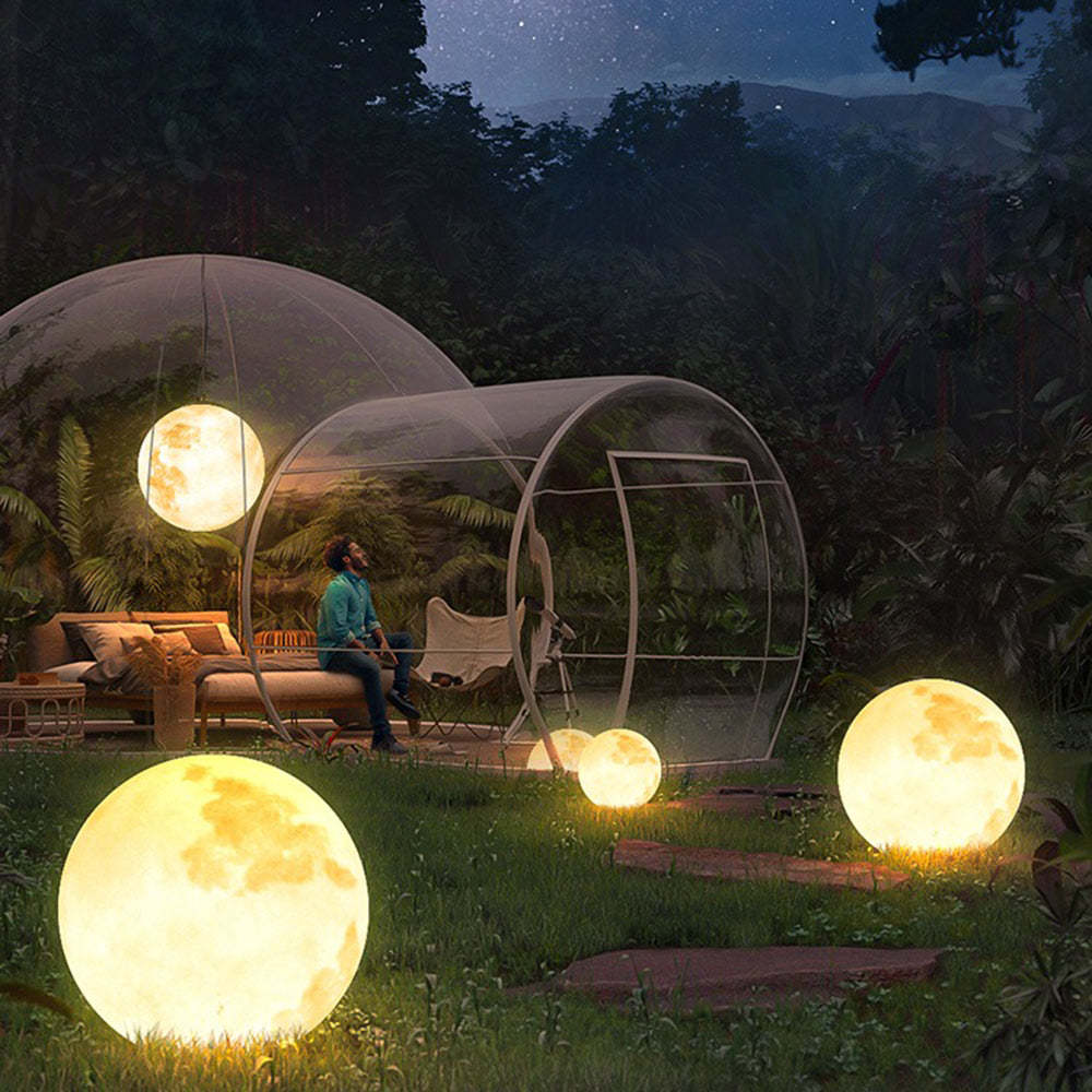 Elegant Solar Hanging Garden Light | Round Moon Shape for Outdoor Ambiance 4