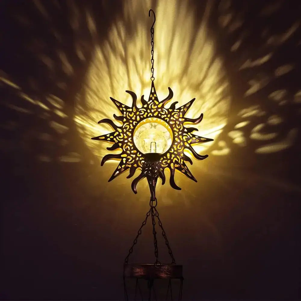 Garden Glow | Solar Garden Light with Dusk Sensor & Wind Chime Feature | Decorative Outdoor Illumination for Ambiance 2
