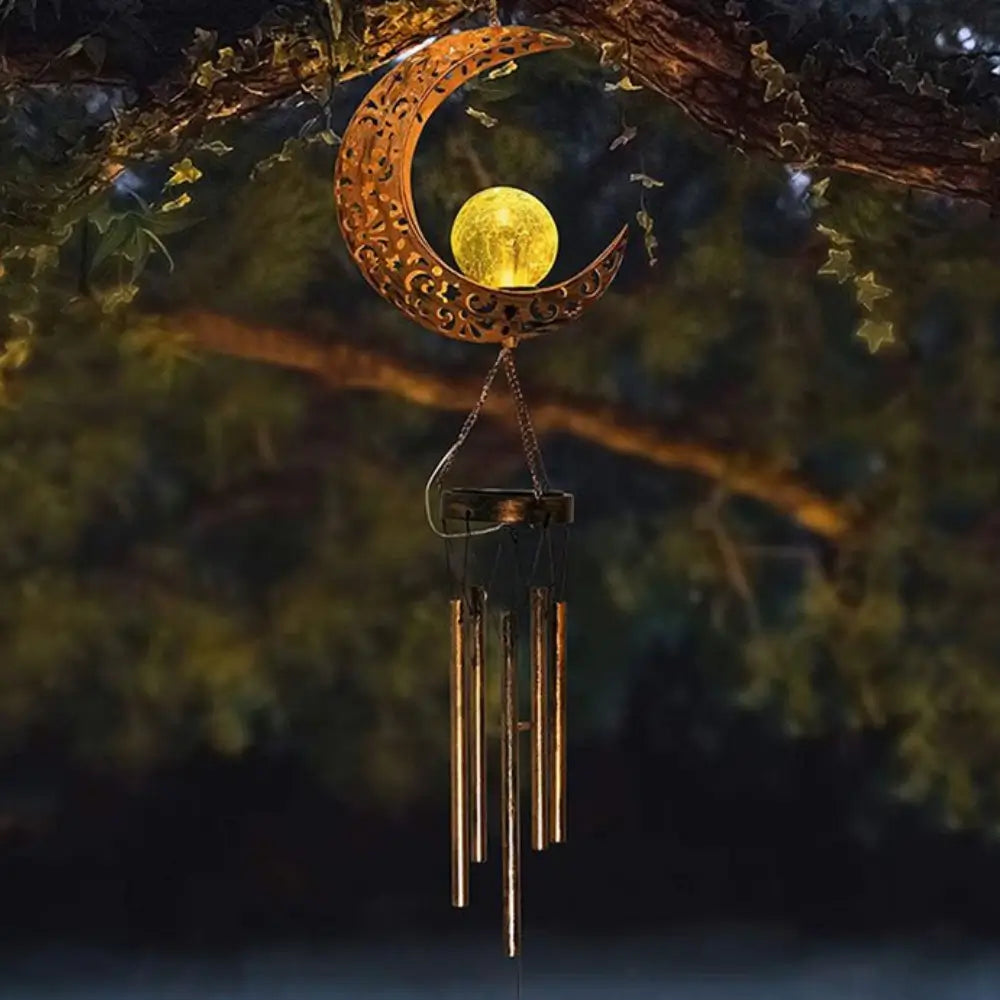 Garden Glow | Solar Garden Light with Dusk Sensor & Wind Chime Feature | Decorative Outdoor Illumination for Ambiance 3
