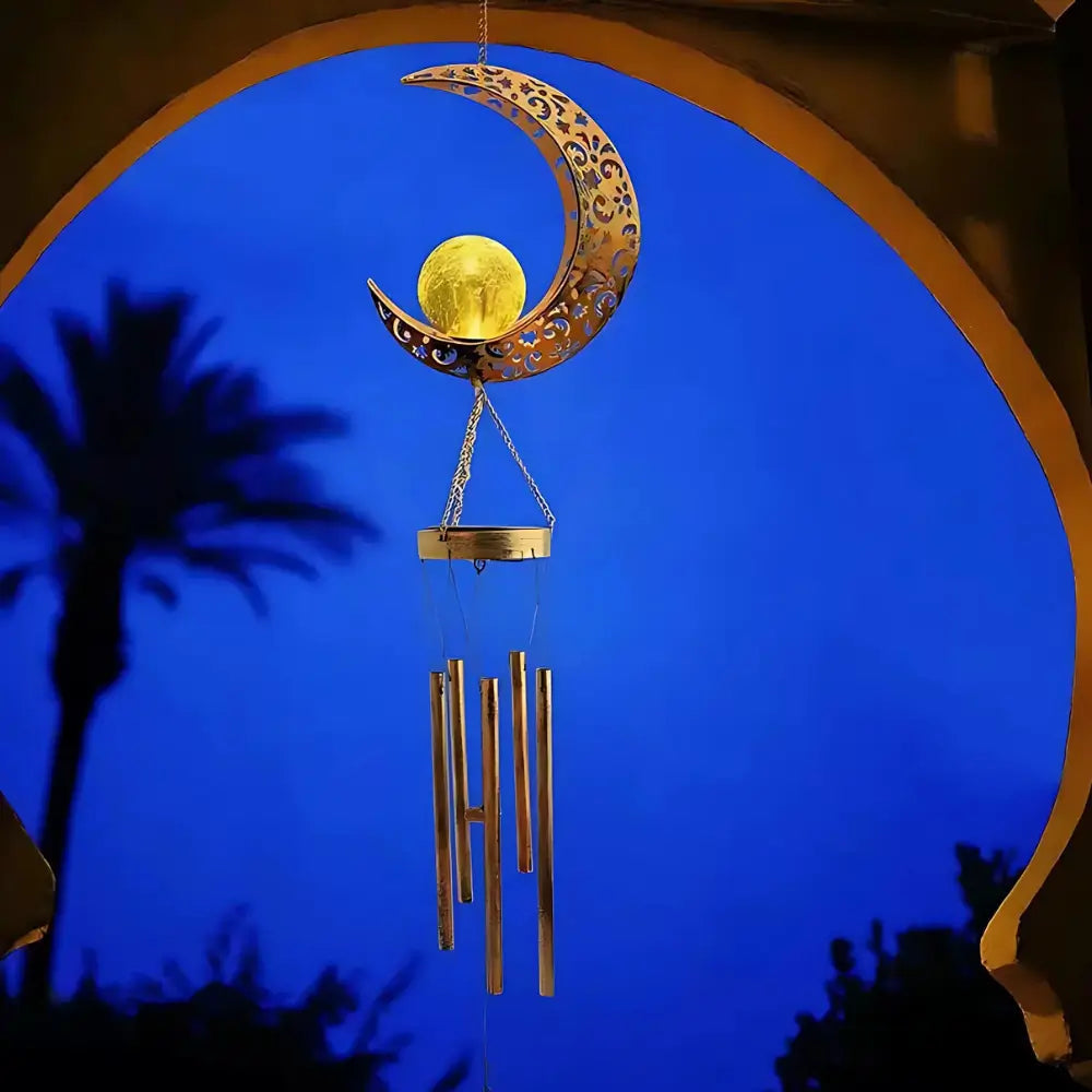 Garden Glow | Solar Garden Light with Dusk Sensor & Wind Chime Feature | Decorative Outdoor Illumination for Ambiance 5