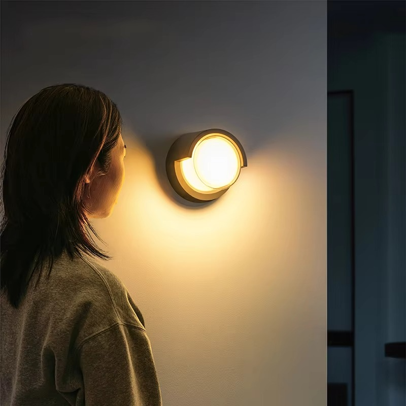 Modern Outdoor Wall Lamp | Solar Motion Sensor Light with Warm Glow | Weather-Resistant Design for Enhanced Safety 6