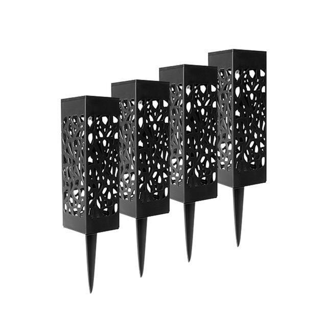 Elegant Solar Outdoor Lantern | Metal Cutout Design for Pathway Illumination 10