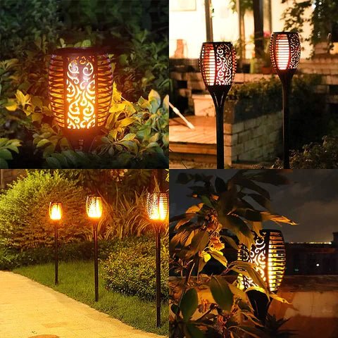 Solar Garden Lights | Flame Effect LED Torch Light with Ground Stake | Eco-Friendly Outdoor Lighting for Cozy Ambiance 3