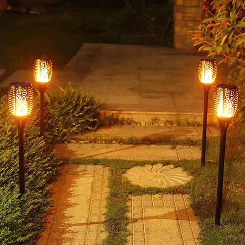 Solar Garden Lights | Flame Effect LED Torch Light with Ground Stake | Eco-Friendly Outdoor Lighting for Cozy Ambiance 4