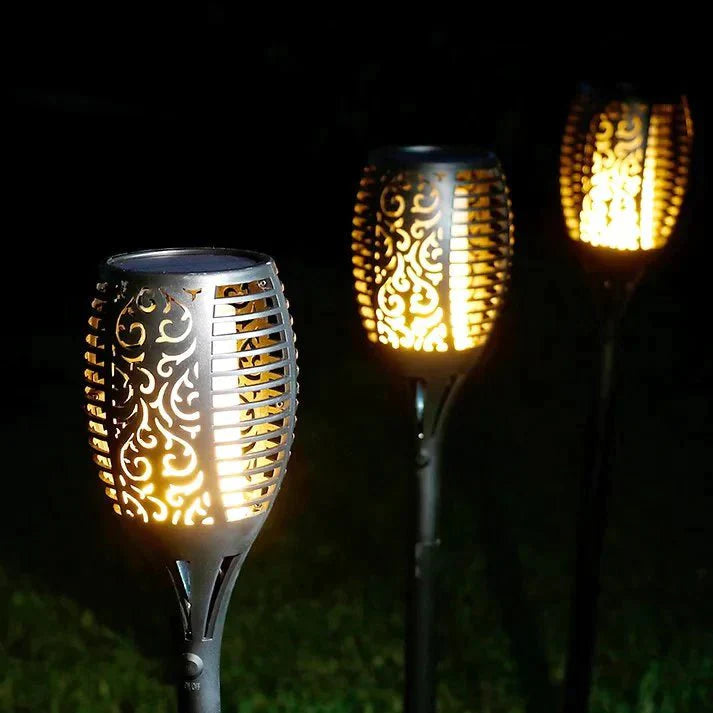 Solar Garden Lights | Flame Effect LED Torch Light with Ground Stake | Eco-Friendly Outdoor Lighting for Cozy Ambiance 7