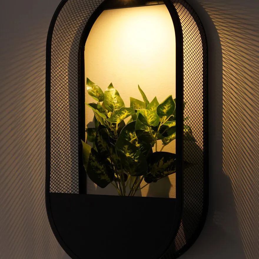Garden Glow | Solar Outdoor Wall Lantern with Integrated Flower Pot & Light Sensor | Eco-Friendly Illumination for Your Outdoor Spaces 6