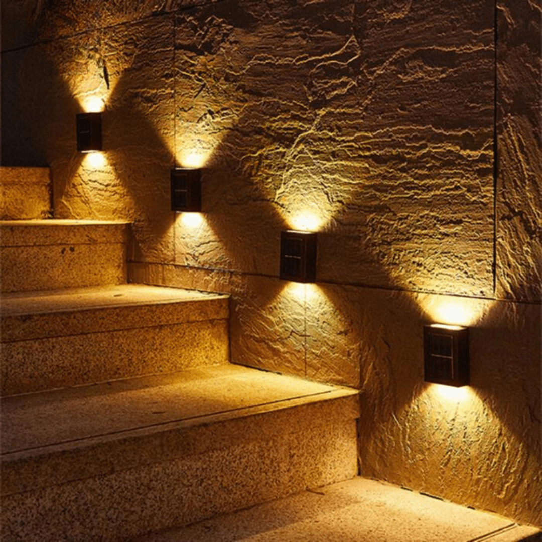 EcoBright | Solar Powered LED Outdoor Wall Lamps with Dual Light Output | Compact Design for Enhanced Safety 2
