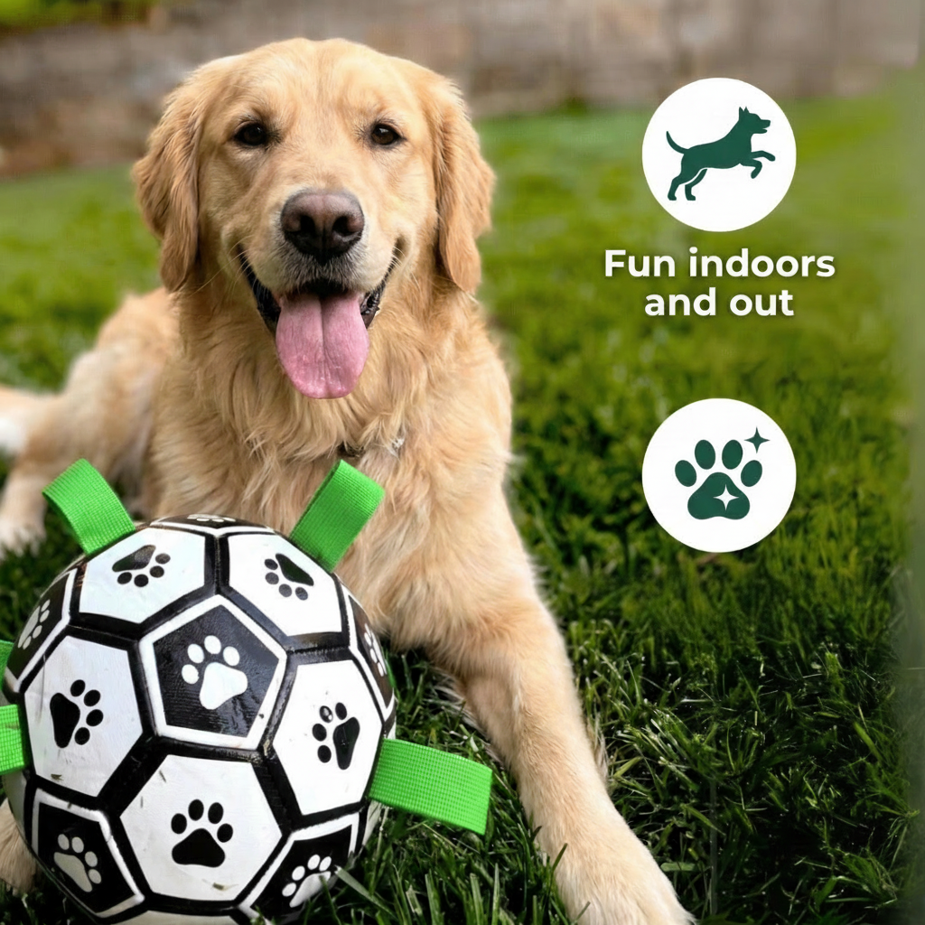 Magic Football | Durable PU Dog Toy with Soft Bouncy Design | Indoor & Outdoor Fun for All Breeds 1