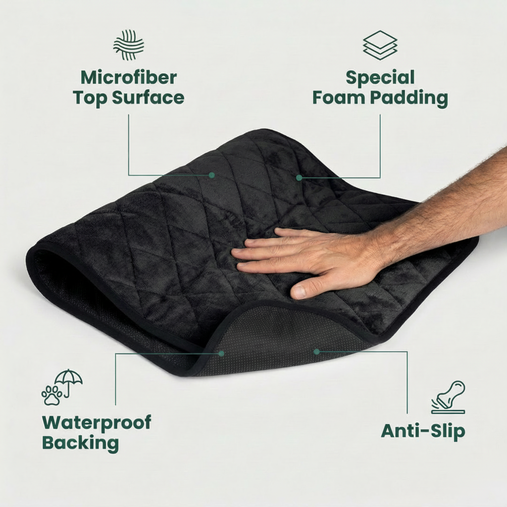 Comfort Haven | Waterproof Dog Crate Mat with Non-Slip Base | Machine Washable for Easy Cleaning 2