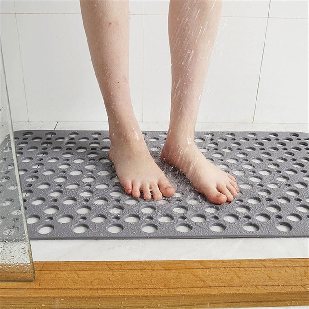 Non-Slip Shower Mat with Powerful Suction Cups | Antibacterial Design for Safety and Cleanliness 1